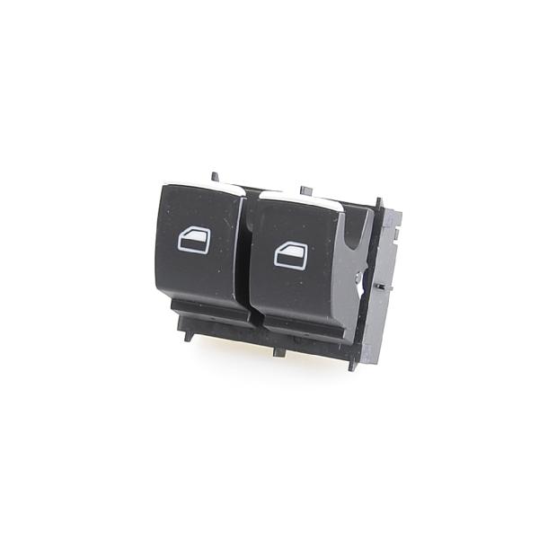 Schalter für elektrischen Fensterheber 2 fach satinschwarz/alu 5G0959858C WZU