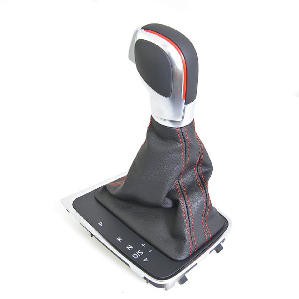 Schaltabdeckung Leder schwarz/flashrot 5G1713203Q MHO